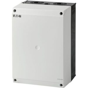 CI-K5-160-M CAJA ADOS. DE POLYCARB. 280x200x160mm, IP65, RAL 9005, C/PLACA DE M. 206900