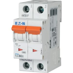 PLS6-C63/2-MW   INTERRUPTOR RIEL DIN 2P  63A    6KA CURVA-C  242886